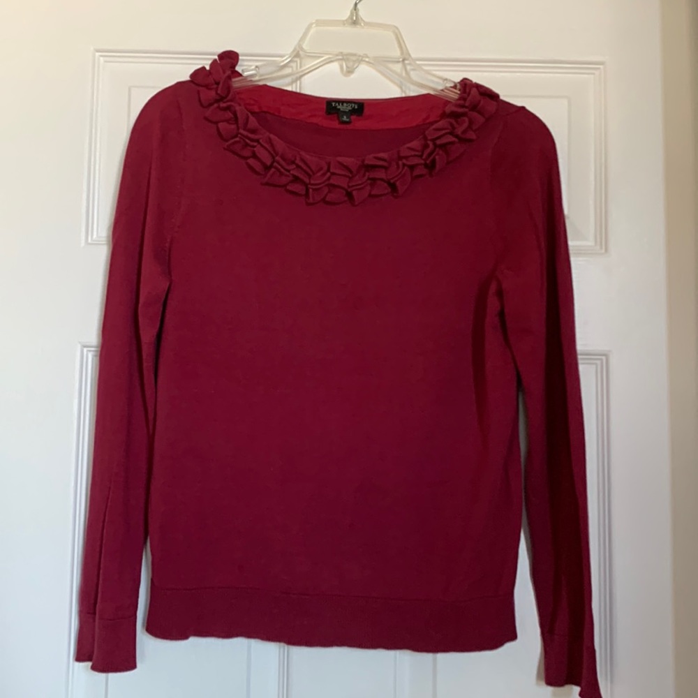 Talbots Ruffle Neck Sweater